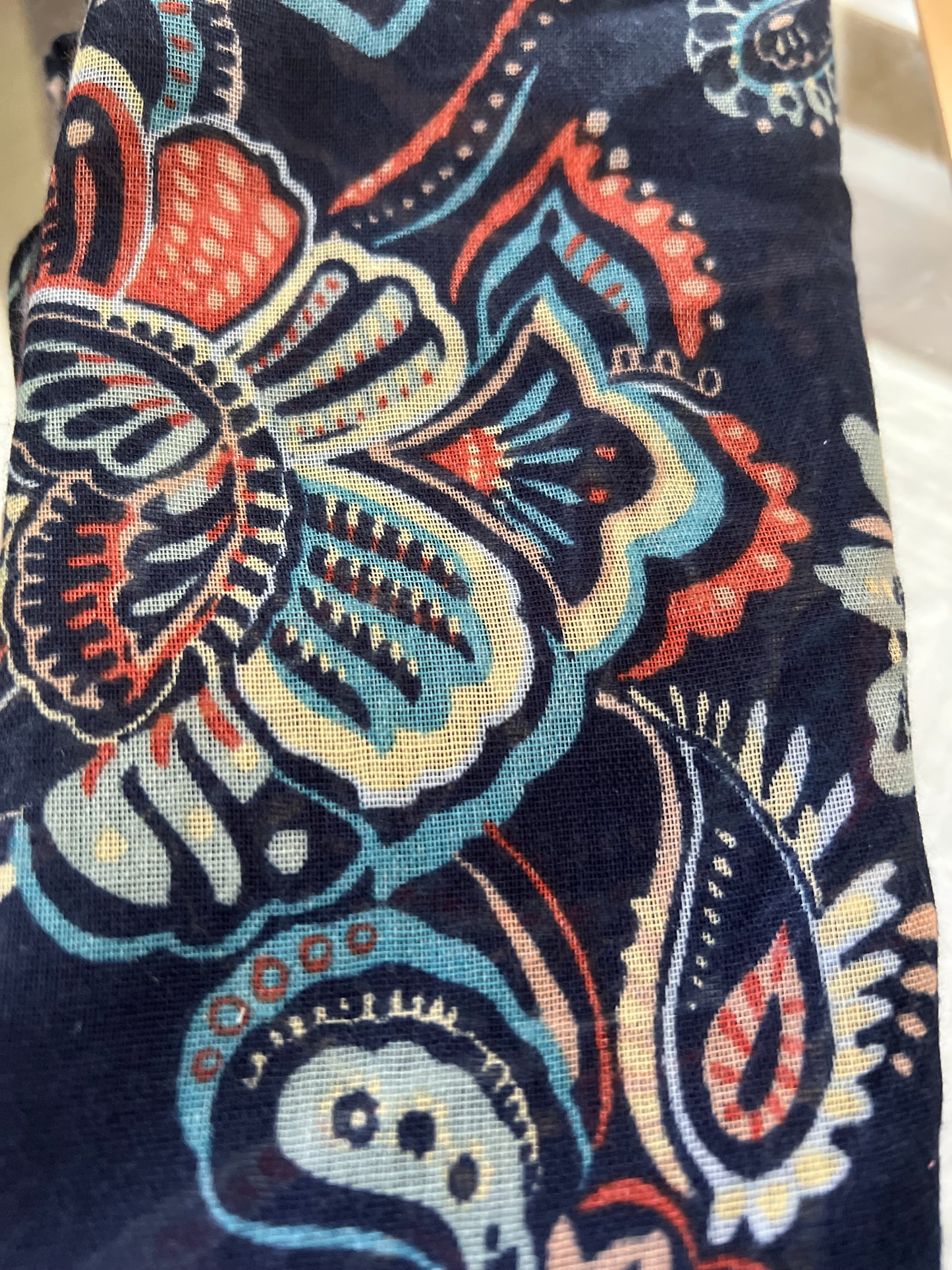 Pretied Tichel - Blue Paisley