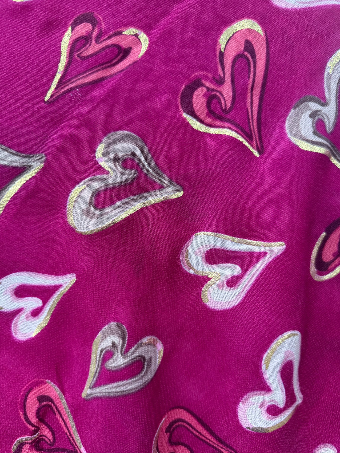 Square Scarf - Hot Pink Hearts