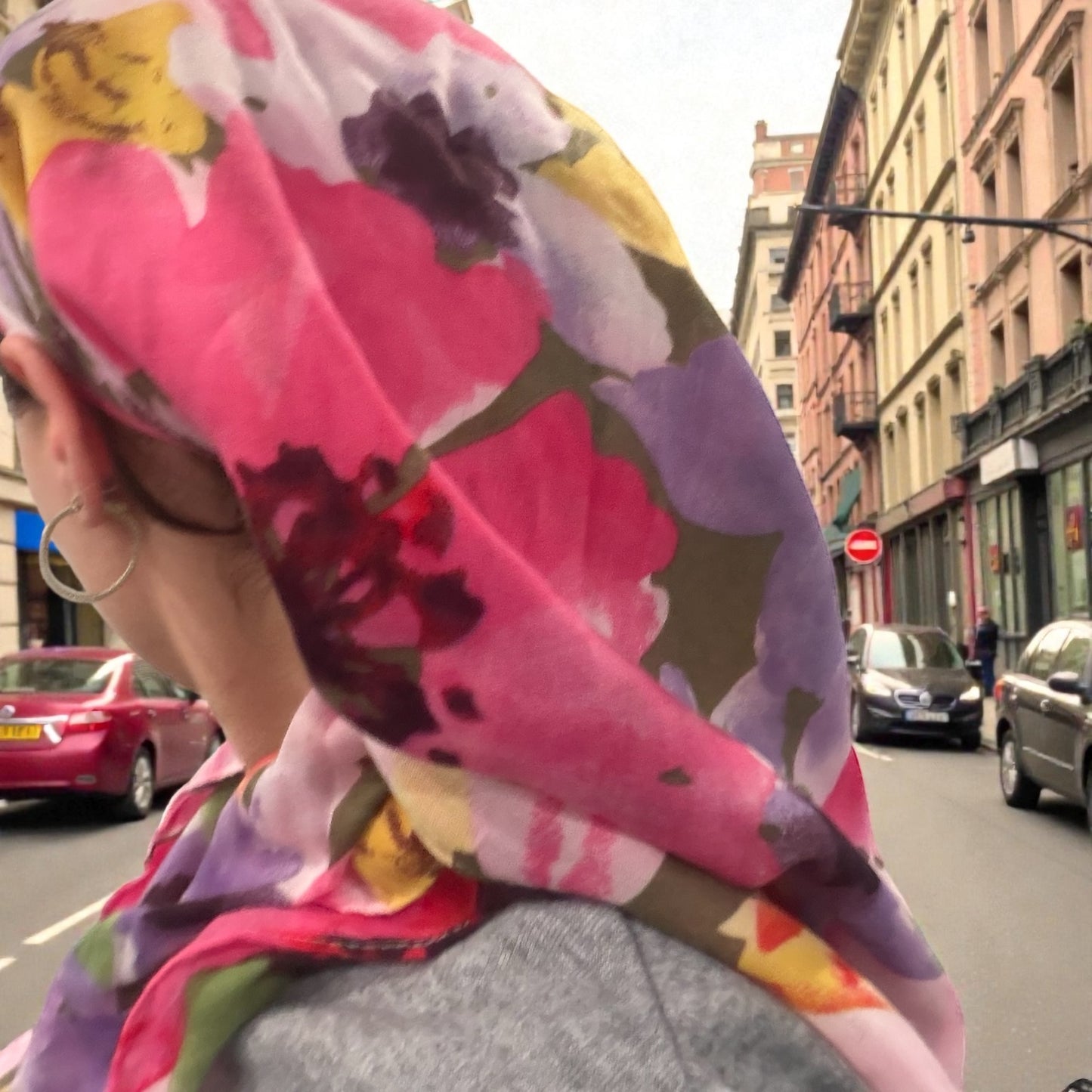 Square Tichel - Floral Fantasy