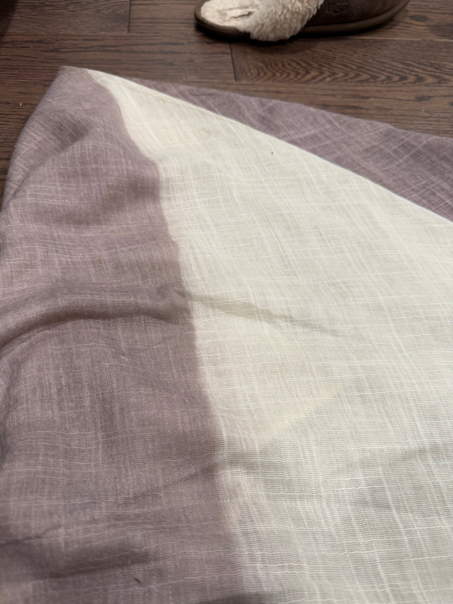 Square Tichel - Purple and Cream Ombre Solid