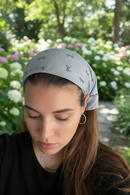 Blue Bow Bandana