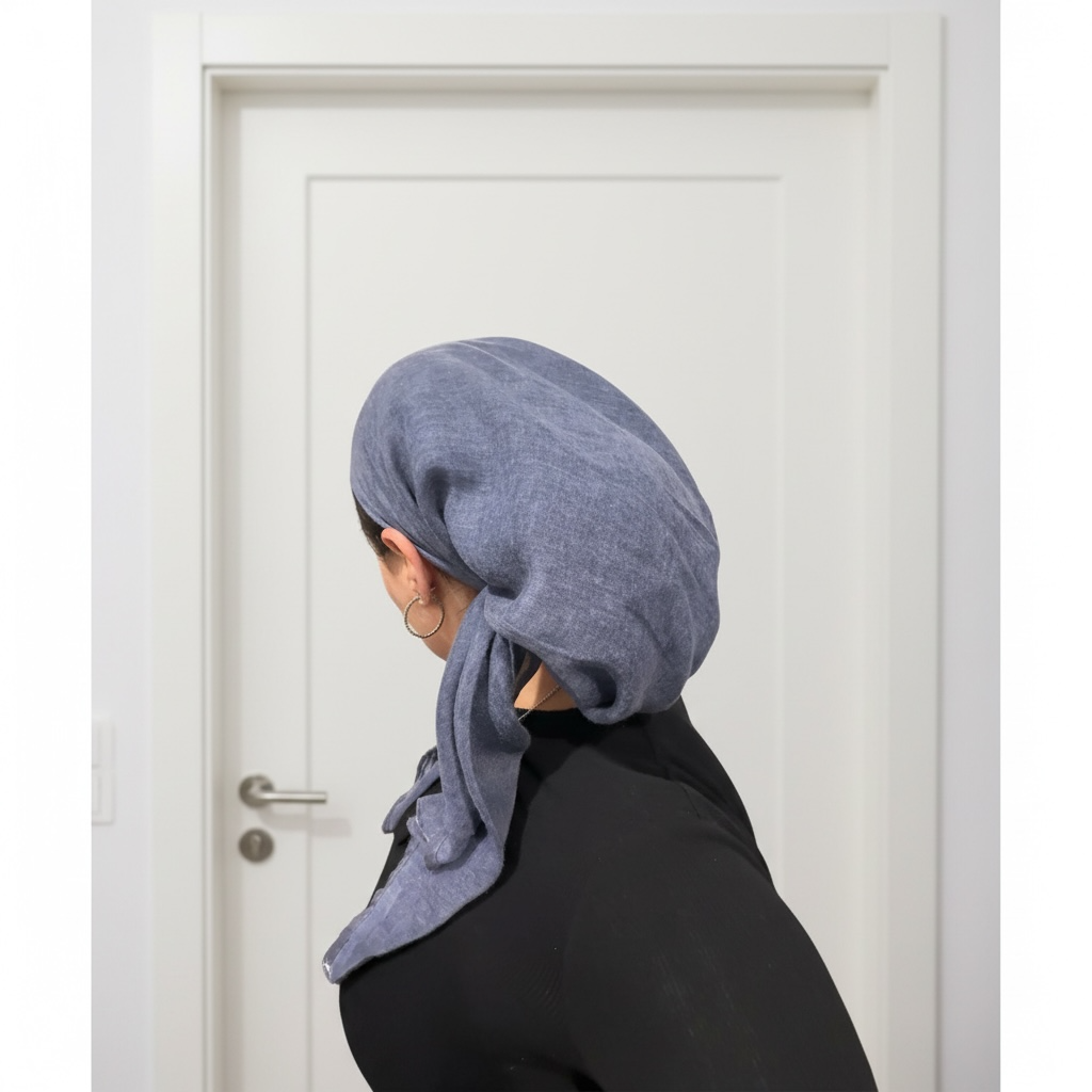 Square Tichel - Antique Blue