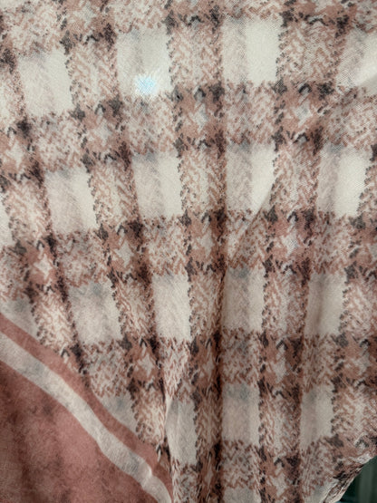 Square Tichel - Pink Plaid
