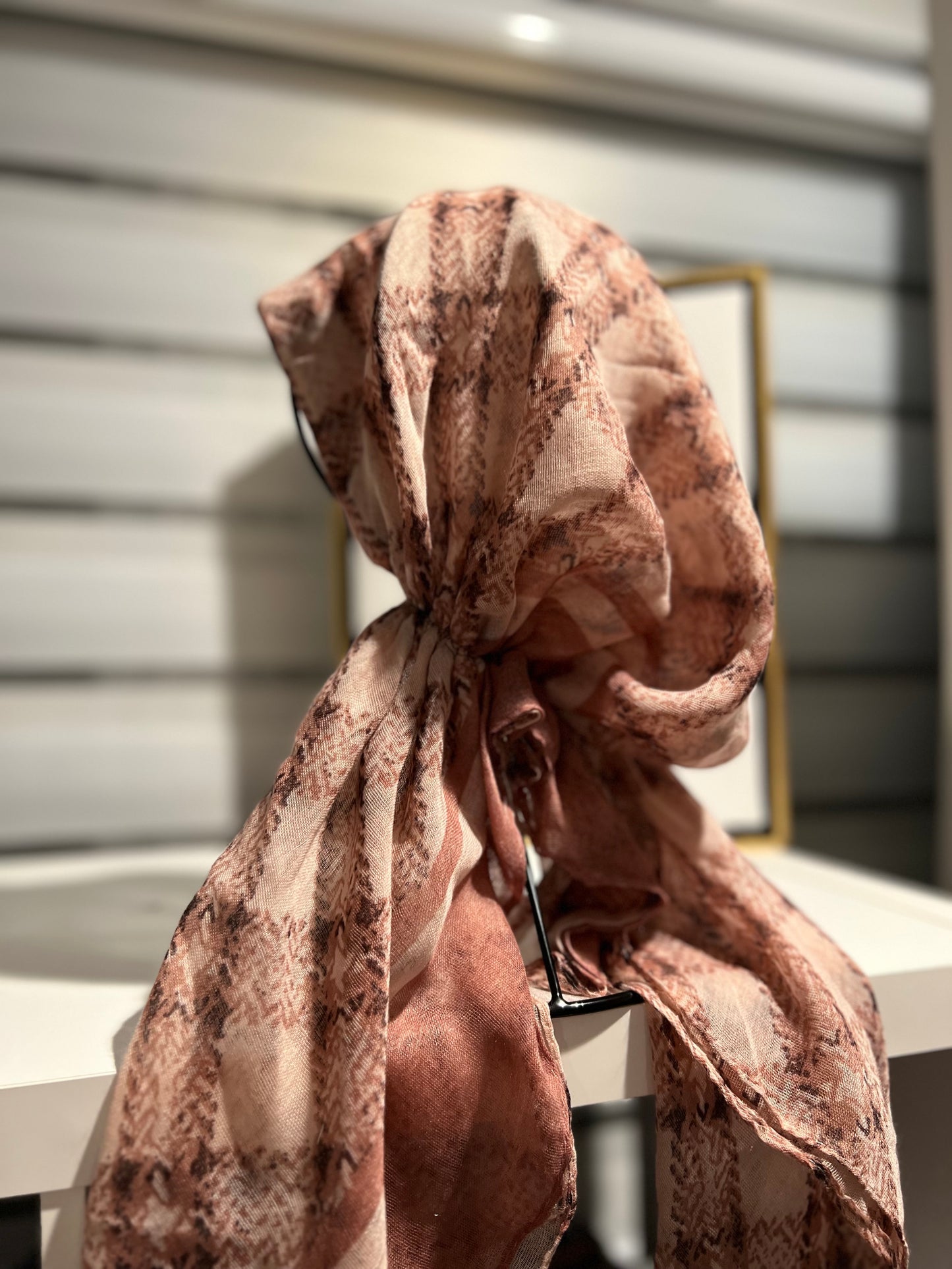 Pretied Tichel - Pink Plaid