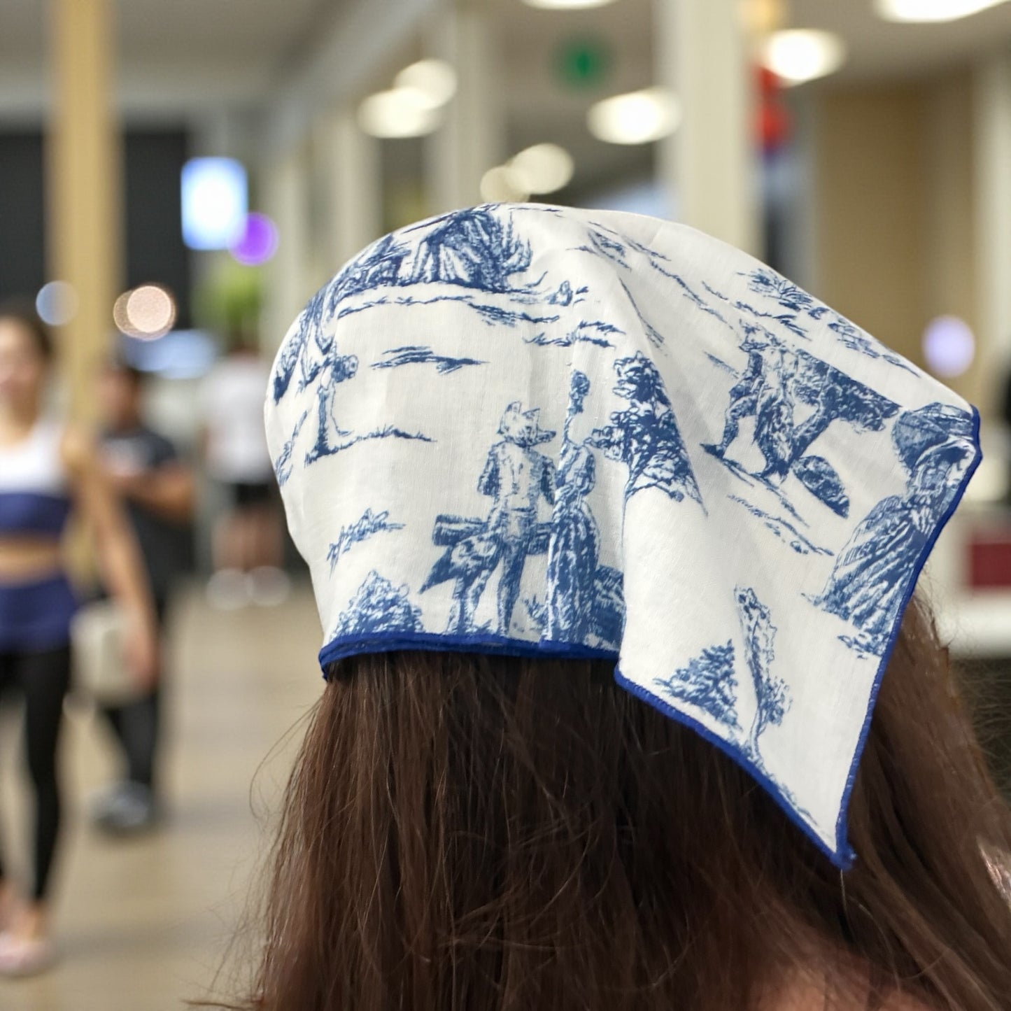 Blue Toile Bandana
