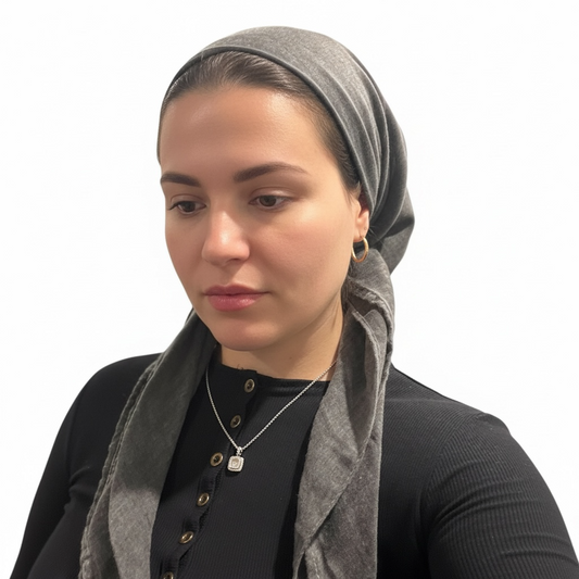 Square Tichel - Antique Grey