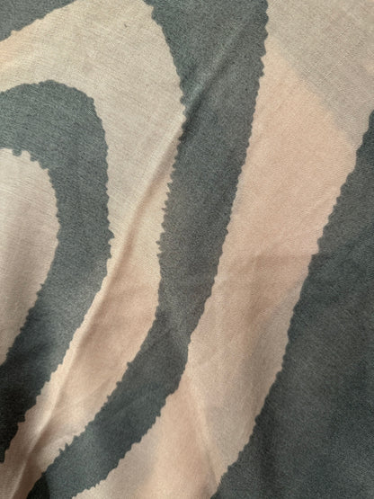 Square Tichel - Pink & Grey Stripes