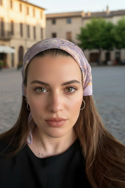 Purple Paisley Bandana