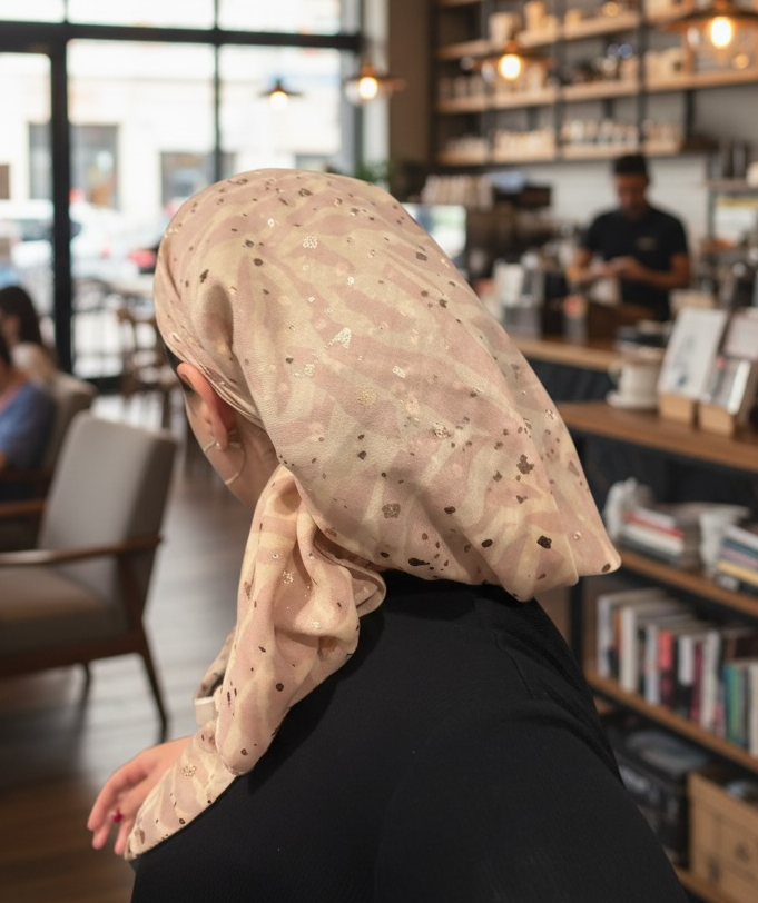 Square Tichel - Pink Leopard