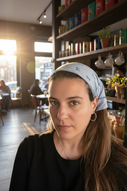 Blue Bow Bandana