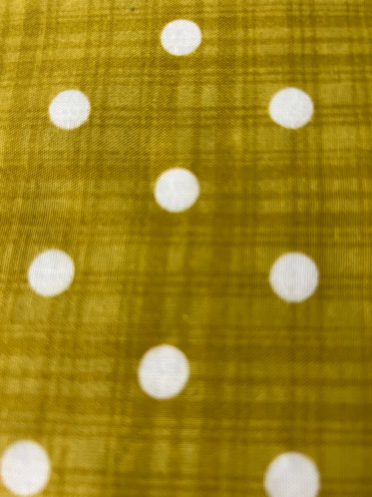 Green/Yellow and cream Polka Dot Bandana