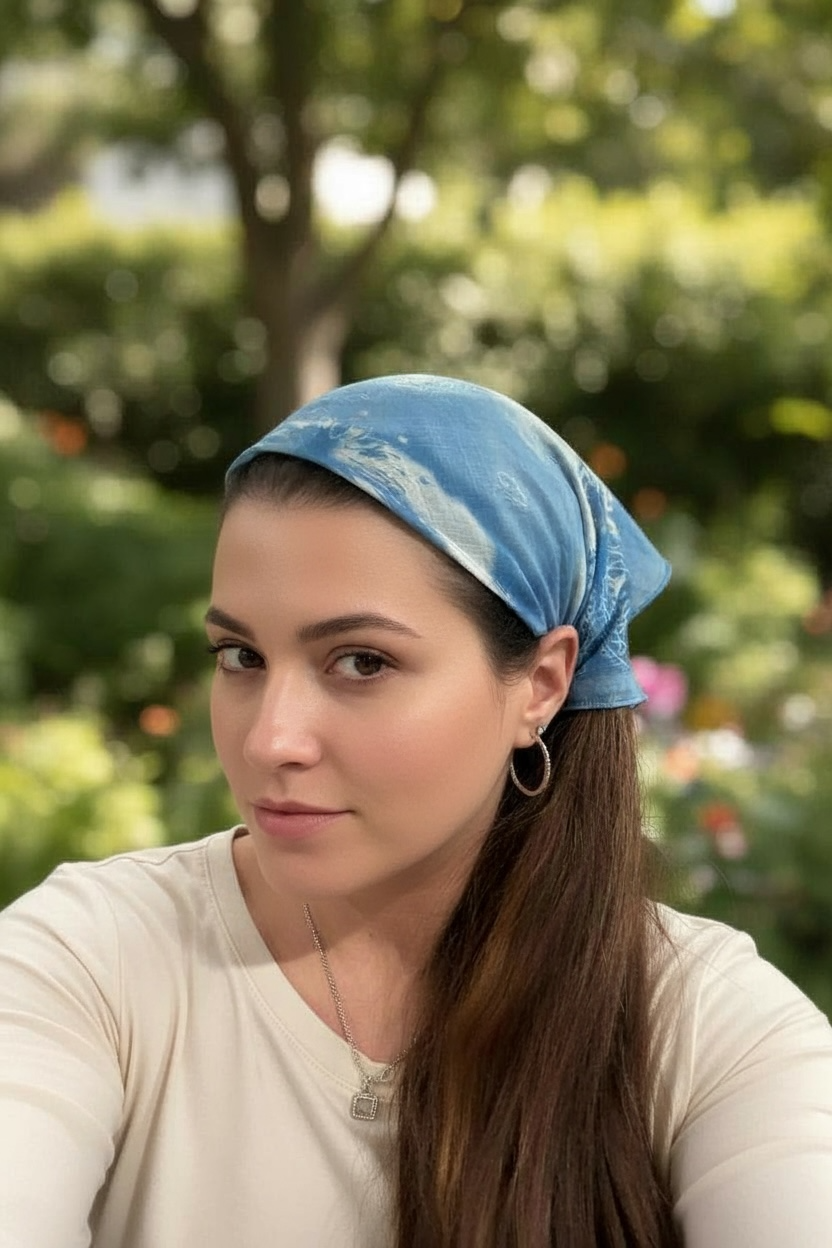 Blue Paisley Bandana