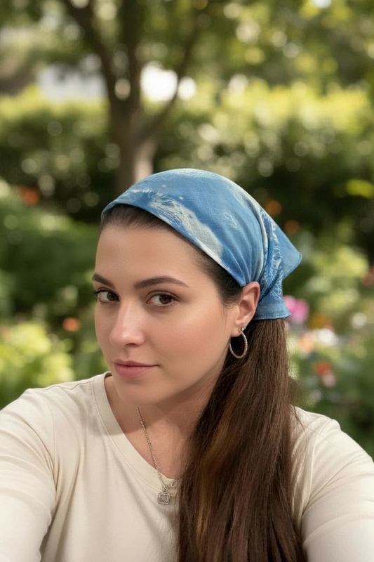 Blue Paisley Bandana