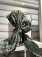 Pretied Tichel - Green Plaid