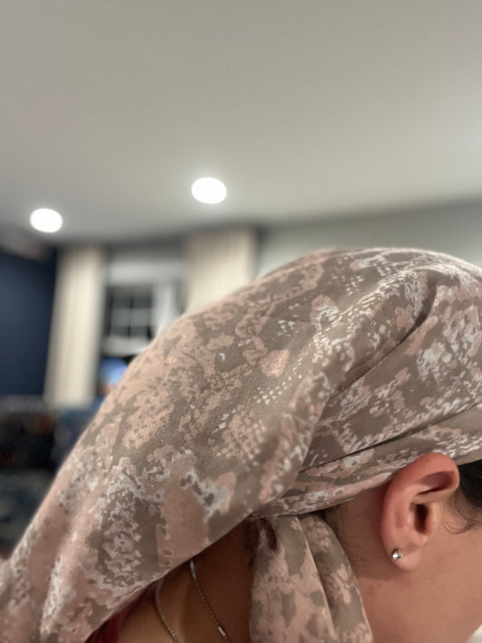 Square Scarf - Pink Snakeskin