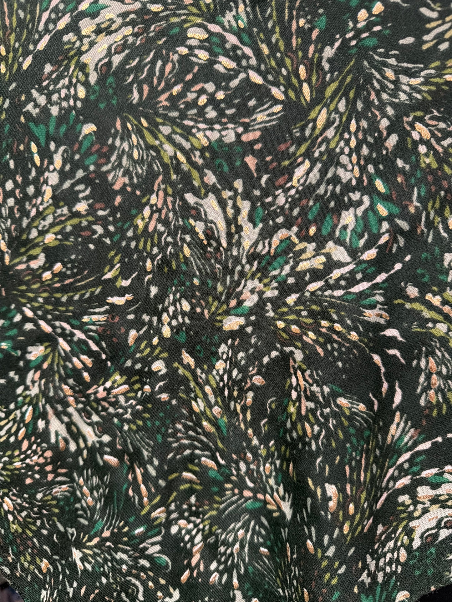 Square Scarf - Green Fireworks