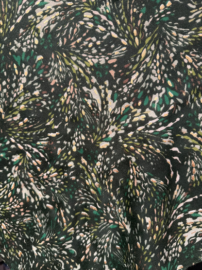 Square Scarf - Green Fireworks