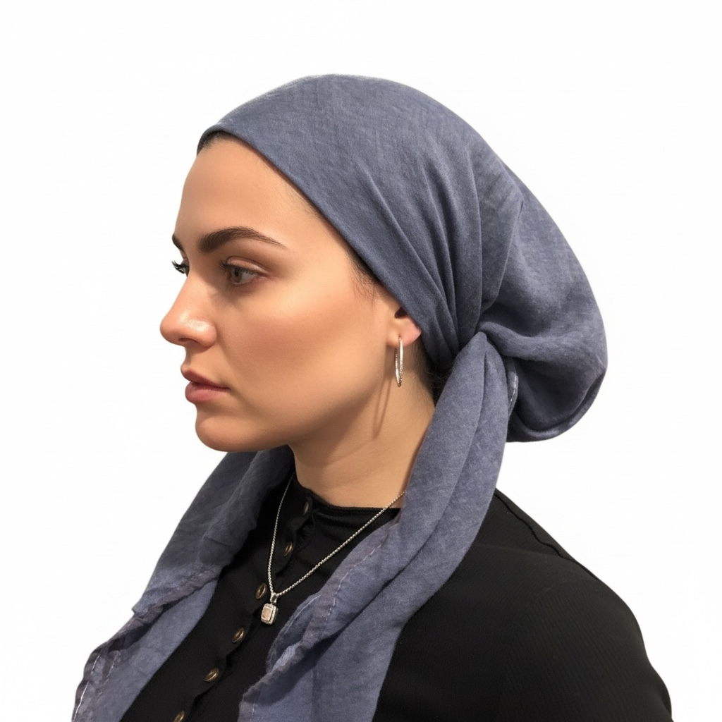 Square Tichel - Antique Blue