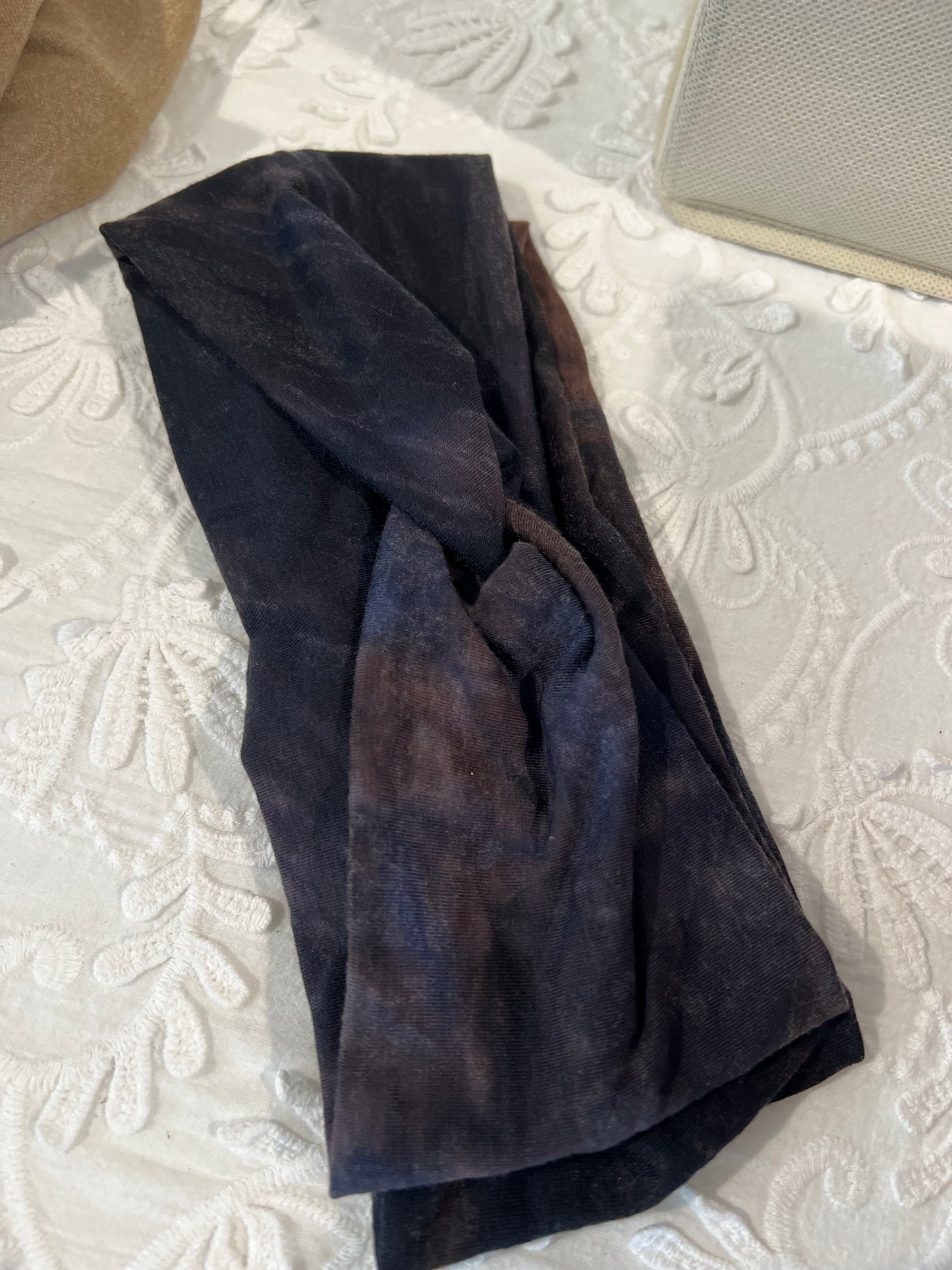 Blue Tie dye Knot Headbands