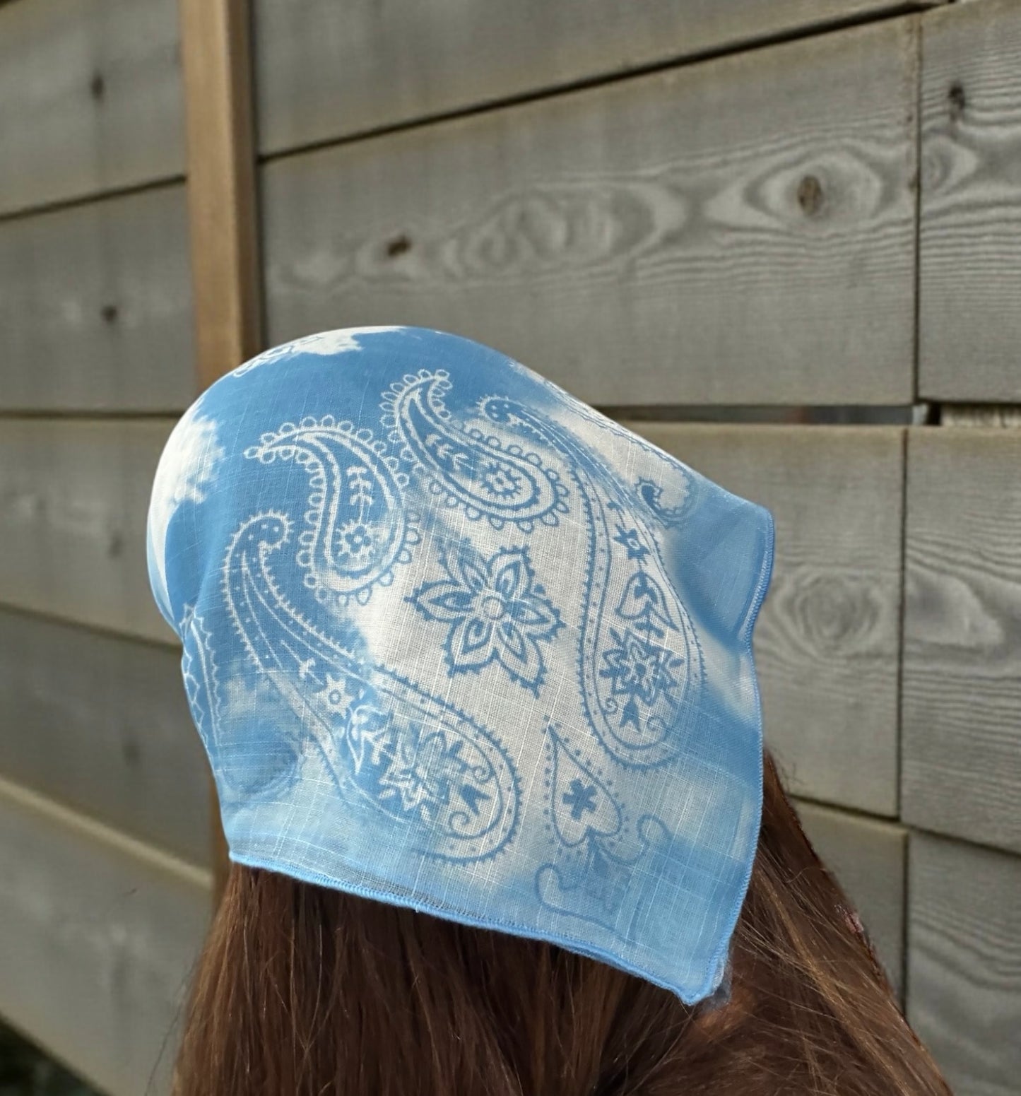 Blue Paisley Bandana