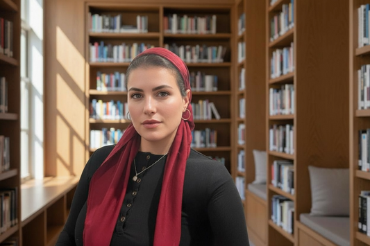 Square Tichel - Solid Red