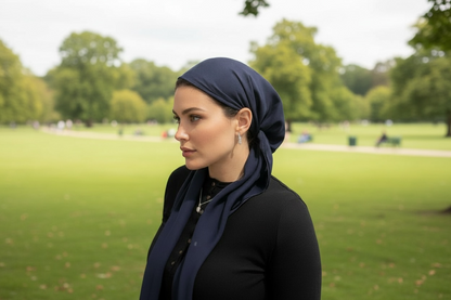 Square Tichel - Solid Navy