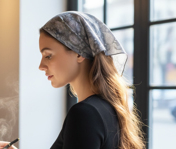 Grey Paisley Bandana