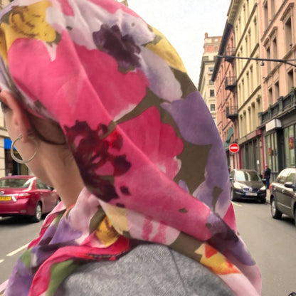 Square Tichel - Floral Fantasy