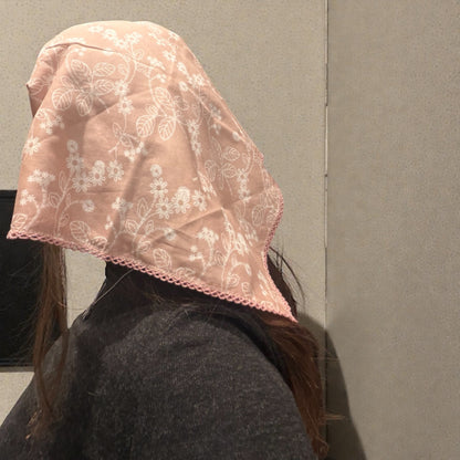 Pink Floral Bandana - X Long