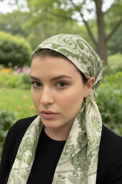 Pretied - Green Paisley