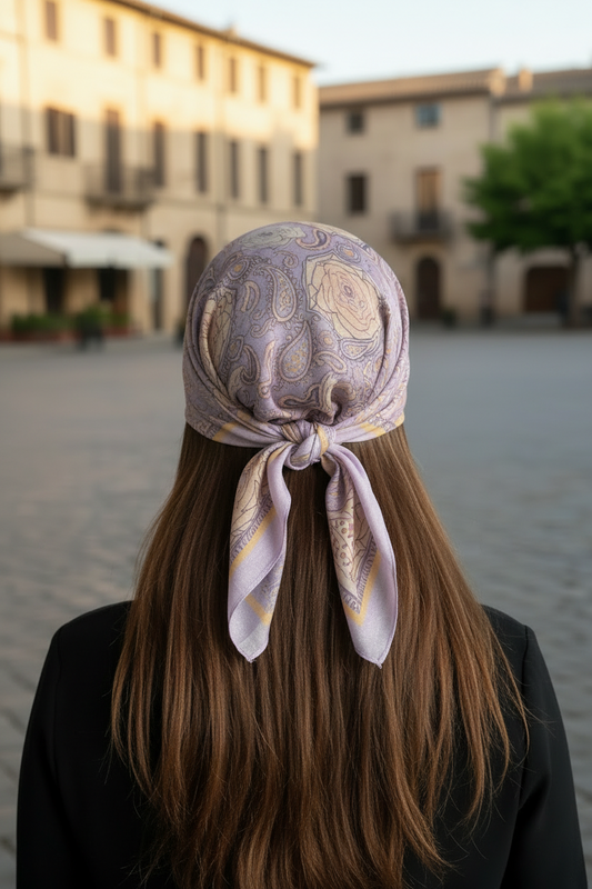 Purple Paisley Bandana